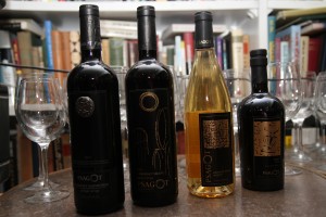 Bottles from the Psagot and Shiloh wineries. (Photo by Ehud Amiton/TPS)