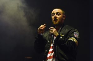Mac Miller performing at Exposition Park in Los Angeles, Oct. 28, 2017. (Kevin Winter/Getty Images)