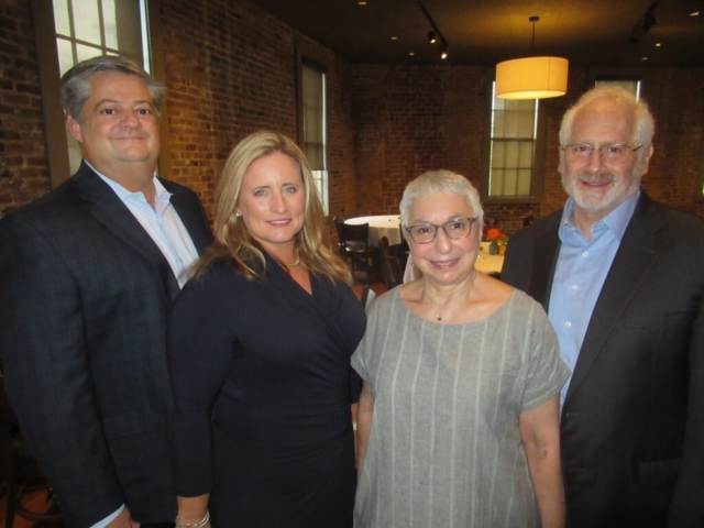 JFS board president Dr. David Dultiz, Kristin Dulitz, secretary Rochelle Effron and Dr. Mark Effron Dr. David Dulitz, Kristin Dulitz, Rochelle Effron and Dr. Mark Effron